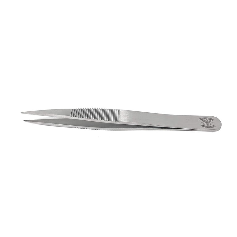 Scientific Labwares Stainless Steel Lab Forceps with Straight Strong Tips  (4.25 in.) 