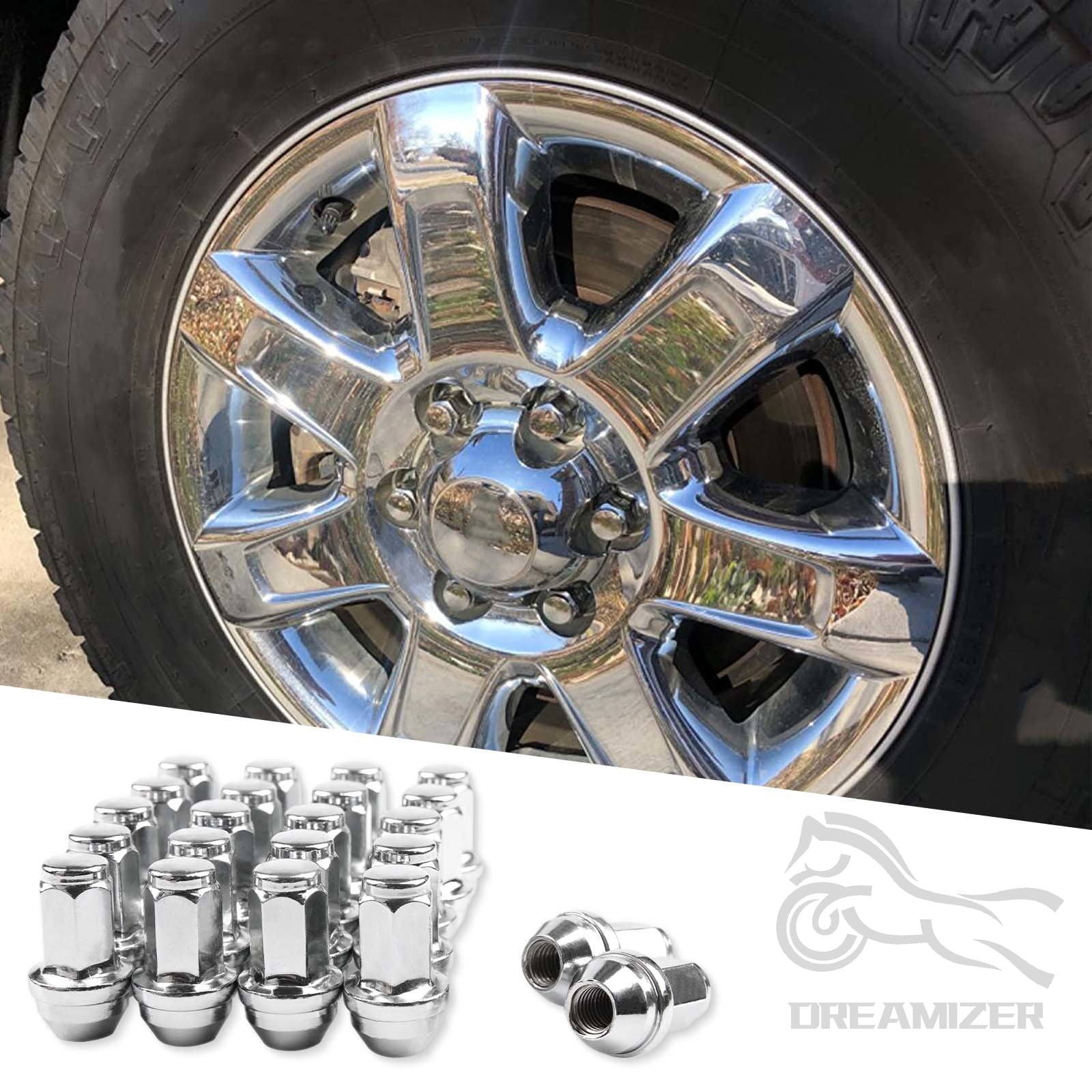 24pcs 14x2.0 OEM/Stock Lug Nuts for 2015-2019 Expedition/F-150, M14 One-piece Design Factory Chrome Wheel Lugnuts for Lincoln 2016-2018 MKX, 21mm Hex Anti-rusting Updated