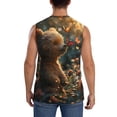 thumbnail image 4 of Pofeuu Sunshine Butterfly Flower Bear Print Men's Muscle T-Shirt, Sleeveless, Muscle Tank, Classic Muscle Tee Top For Men Casual Sleeveless Muscle T-Shirt Trendy Clothes-X-Large, 4 of 7