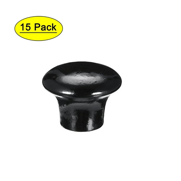 Unique Bargains Round Pull Knob Handle 22mm Dia Furniture Furniture Kitchen Black 15 Pack