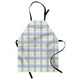 thumbnail image 1 of Checkered Apron Celtic Style Classic Design Scottish Thin Lines Traditional Tile, Unisex Kitchen Bib Apron with Adjustable Neck for Cooking Baking Gardening, Lime Green Baby Blue White, by Ambesonne, 1 of 3
