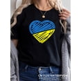 thumbnail image 6 of Heartbeat Blue Yellow Women Print T-shirt Girl Y2K Short Sleeve Tee Tops Lady 90S Sweetshirts Female Harajuku Clothing, 6 of 7