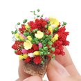 thumbnail image 3 of Planta en miniatura con flores artificiales para casa de muñecas 1/12, 3 of 5
