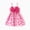 Hot Pink, variant on Barbie Girls Dress Roseowhite Allover Letter Print Bowknot Sleeveless Summer Dresses Sizes 7-8 Years
