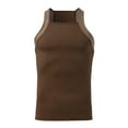 thumbnail image 4 of uikmnh Tank Tops Men Male Camisole Sleeveless Vest Solid Color Sexy off Shoulder Striped Nightclub Tops Size:L, 4 of 5