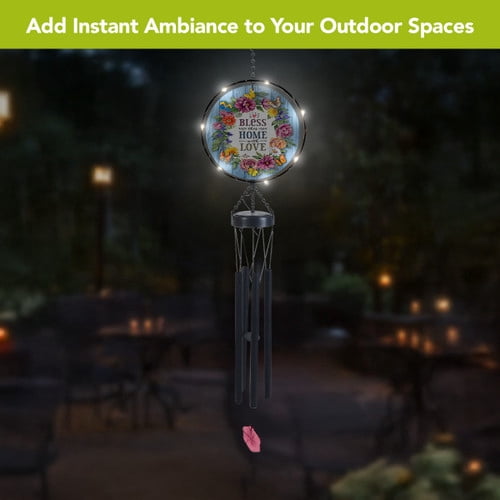 Briarwood Lane Bless This Home With Love Illuminated Wind Chime