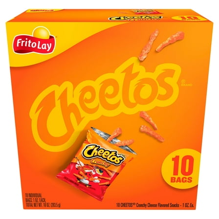 Cheetos Crunchy Cheese Flavored Snacks, 1 oz 10 Count