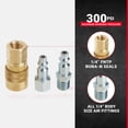 thumbnail image 2 of Kit de acopladores y enchufes Milton (S-210) 1/4 NPT M-Style 12 piezas, 2 of 7