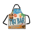 thumbnail image 2 of ASHLEIGH Tiki Bar Rusty Sign Hawaiian Aloha Exotic Cocktails Adjustable Bib Apron with Pockets Commercial Restaurant and Home Kitchen Adjustable Apron, 2 of 2