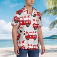 thumbnail image 3 of Susaid Gnomes On The Car Print Short Sleeve Shirts Button Down Casual Shirts Summer Beach Aloha Button Down Short Sleeve for Men ,XX-Large, 3 of 7
