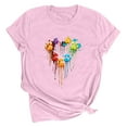 thumbnail image 3 of QIPOPIQ T-Shirts à Manches Courtes pour Femmes avec Graphique de Cœur Hauts d'Été Liquidation, 3 of 3