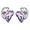 06-June-Alexandrite Light Purple, variant on Black Heart Earrings for Women, Valentine's Day Gifts for Mom, Wife, and Her, Healing Stone for Protection