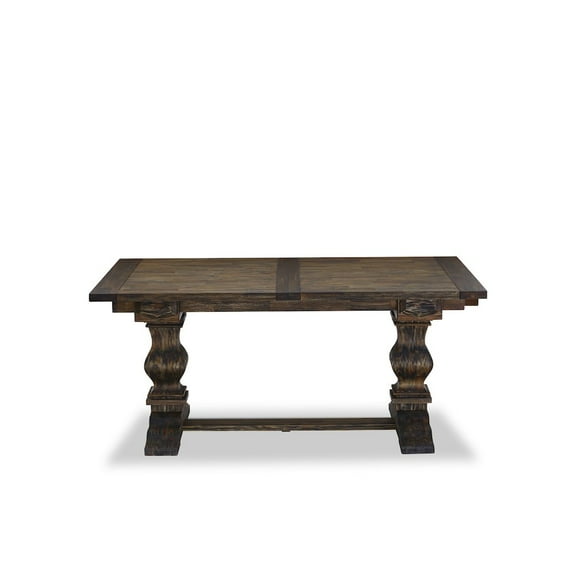 East West Furniture 7 Piece Kitchen Set Contains a Rectangle Dining Table with Butterfly Leaf