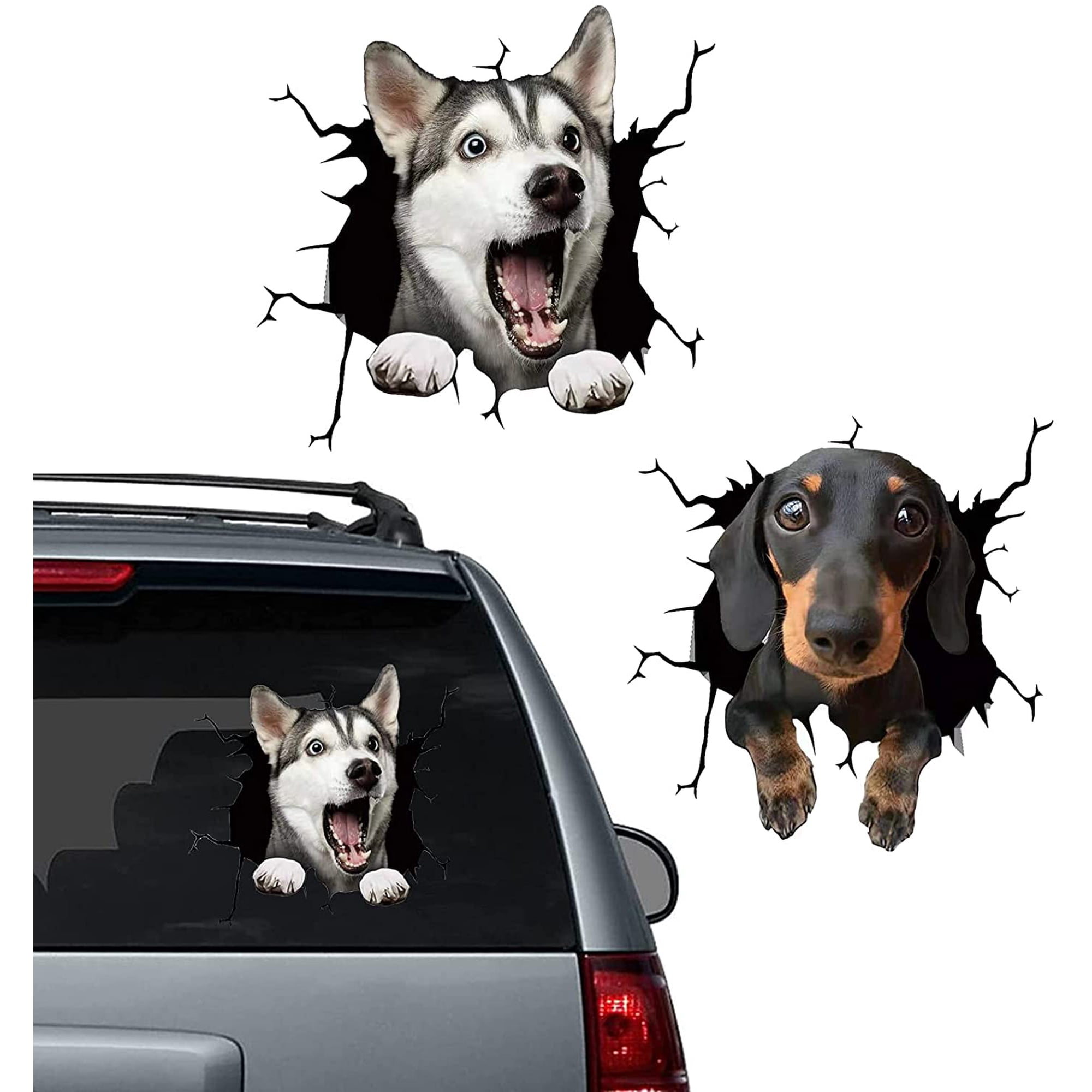 Husky Life Dog Decal - White Vinyl Sticker For Car, Truck, Laptop (8x1 Inch)