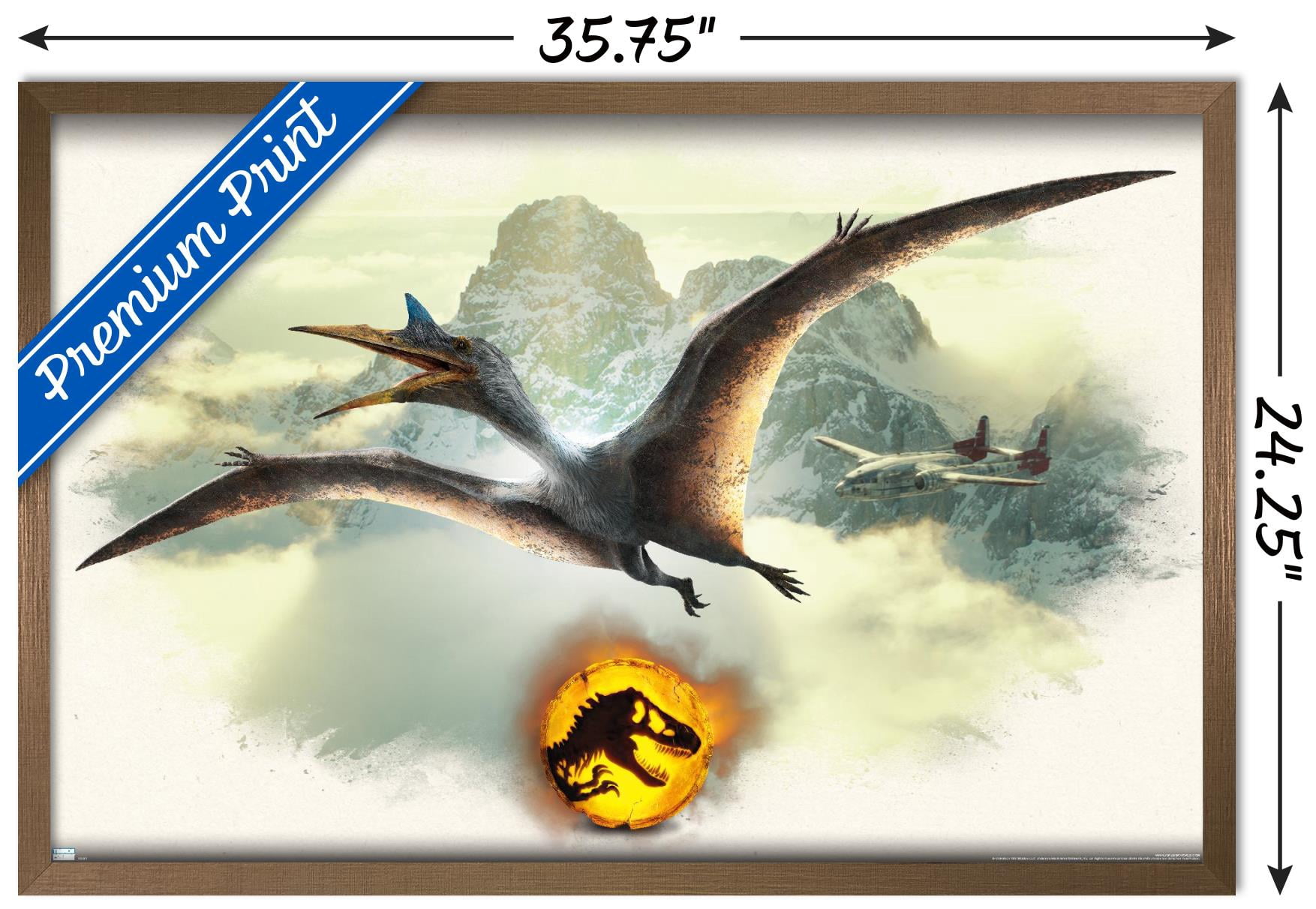 Jurassic World: Dominion - Quetzalcoatlus Focal Wall Poster, 22.375" x 34" Framed