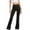 Black-01, variant on Women's Bootcut Yoga Pants High Waist Workout Bootleg Yoga Pants 4 Way Stretch Flare Leggings Pants