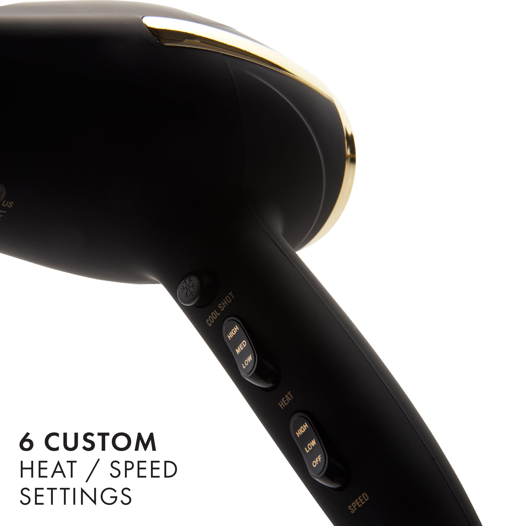 Hot Tools Pro Signature 1875W Ionic + Ceramic Hair Dryer, Black