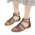 thumbnail image 1 of Sandalias de verano para mujer Sandalias planas sin cordones Zapatos romanos Sandalias informales con punta abierta Wmkox8yii  nm7750, 1 of 3