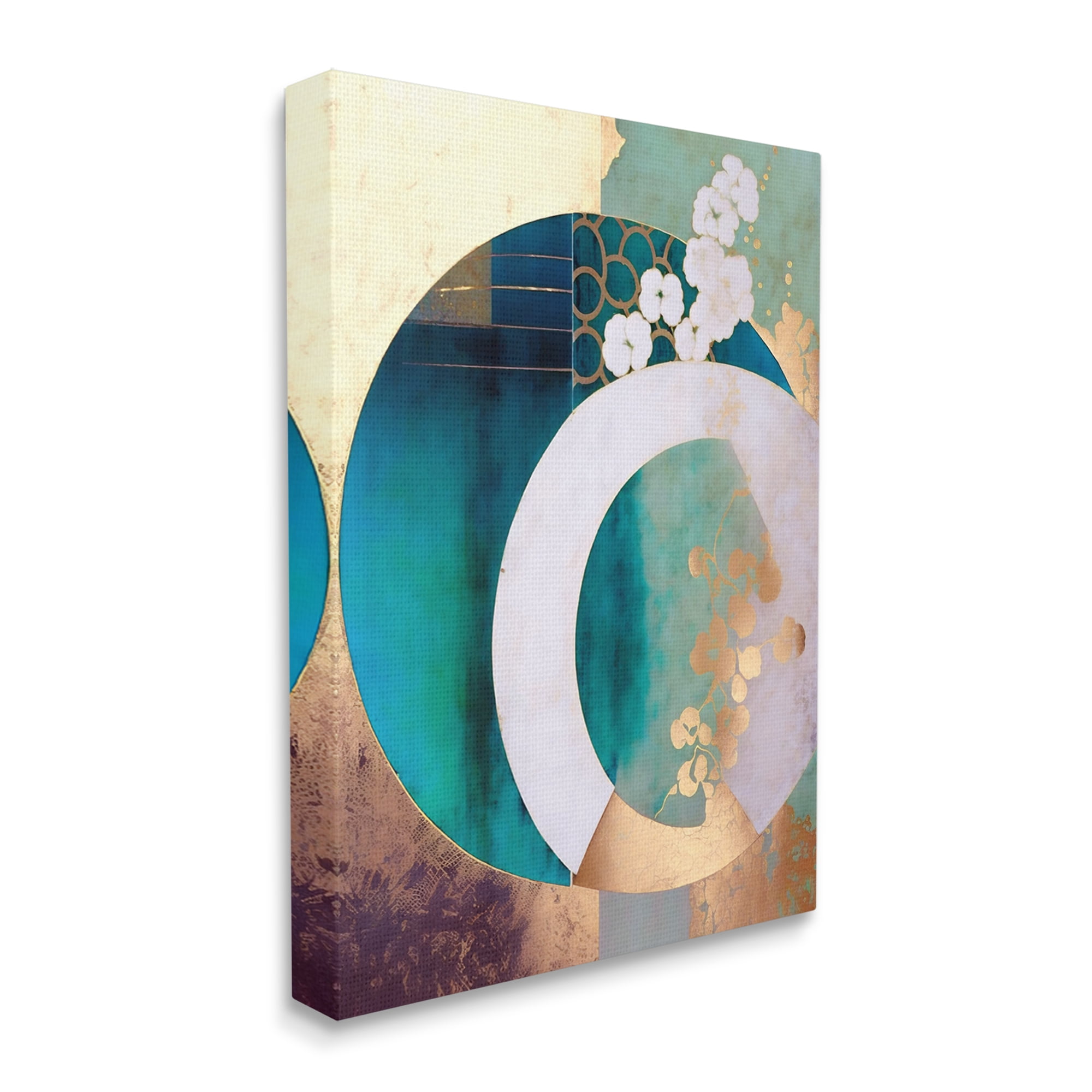 Stupell Industries Asian Moon Abstraction Abstract Painting Gallery Wrapped Canvas Art Print Wall Art, 36 x 48