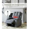 thumbnail image 3 of 22 in Leather Recliner Chair for Adults, 360° Swivel PU Leather Single Sofa, Retractable Armrests, Cup Holder, Side Pockets, Comfortable Lounge for Living Room, Bedroom, 3 of 9