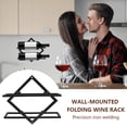 thumbnail image 2 of Muyoka Welpettie - Botellero para montar en la pared, soporte para botellas y vasos, organizador plegable para colgar en la pared, para botellas de licor, 2 of 7