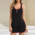 thumbnail image 2 of Tnhcen Modal Blend Pocket Pajama Set Women's Comfy Camisole Drawstring Shorts (S-2XL) Soft Breathable Loungewear, 2 of 4