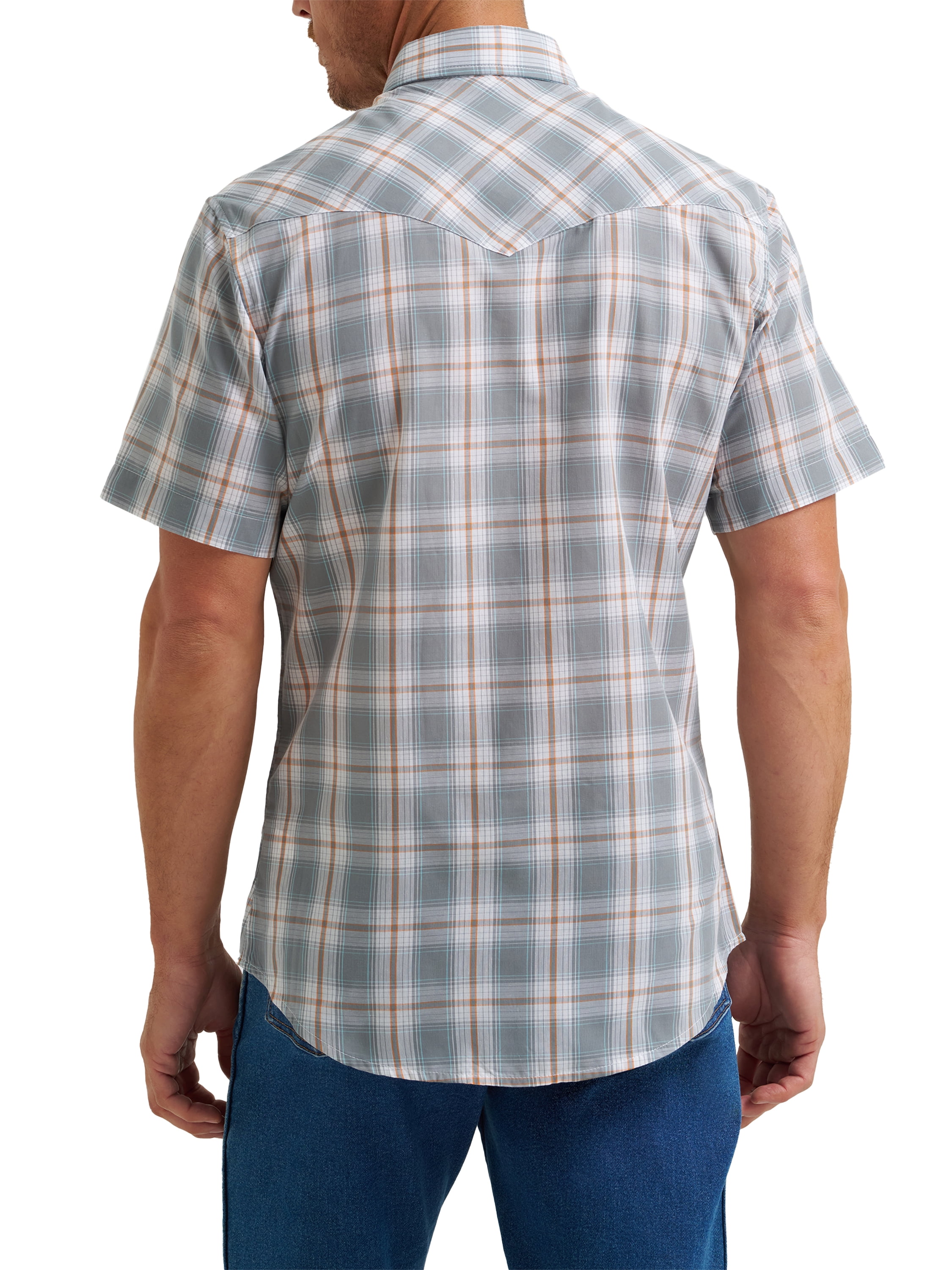 Wrangler® Men's and Big Men's Regular Fit Short Sleeve Western Shirt, Sizes S-5XL