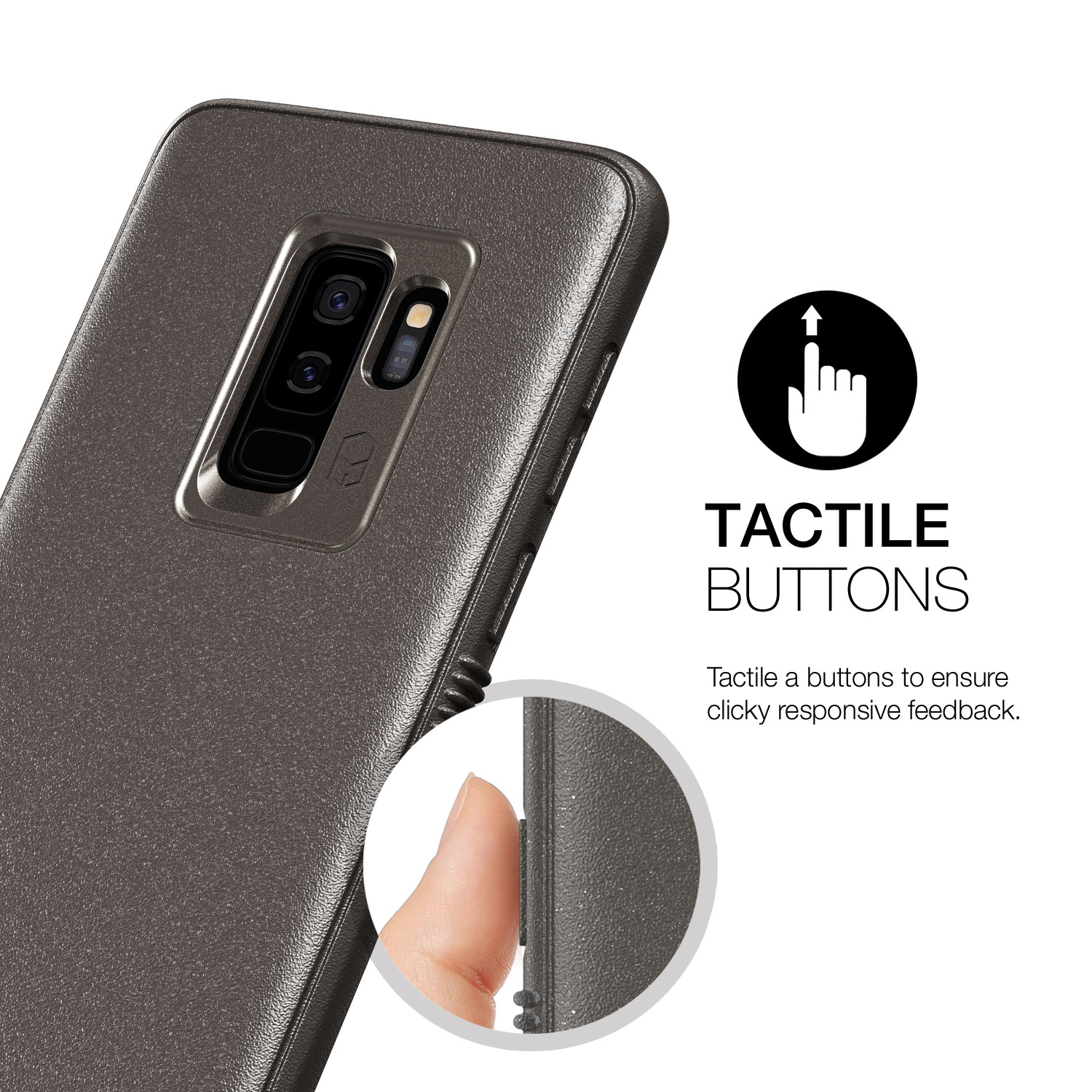 Patchworks Mono Grip Case in Taupe For Samsung Galaxy S9 Plus