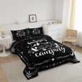 thumbnail image 3 of YST Happy Camping Down Comforter Set, Black and White Camper Bedding Set, Queen, 3 Count, 3 of 5