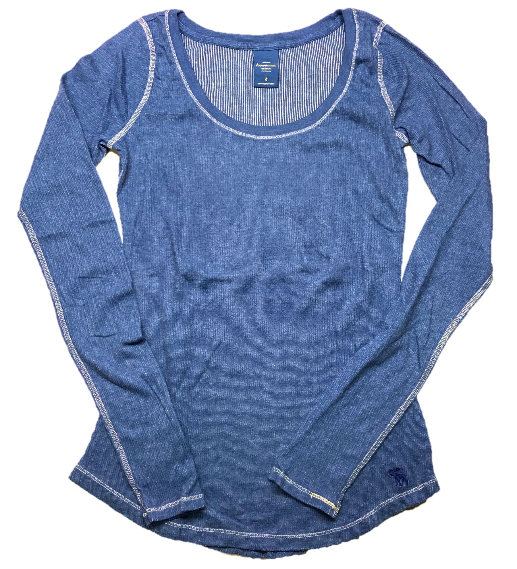Majestætisk Ride fjer Abercrombie and Fitch Women's Long Sleeve Classic Ribbed Shirt Solid -  Walmart.com
