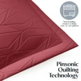 thumbnail image 4 of Clara Clark Quilt Sets, 5 Piece Lightweight Reversible Quilt Bedspread, Ellipse Weave Coverlet Bedding Set, King Burgundy, 4 of 9