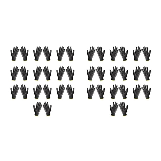 Guante de protección de trabajo Minnieouse Negro Gris Blanco XS S M L 10 pares