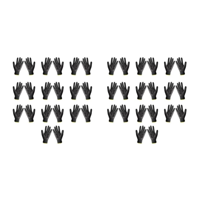 Guante de protección de trabajo Minnieouse Negro Gris Blanco XS S M L 10 pares