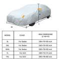 thumbnail image 4 of Car Cover Waterproof All Weather for Automobiles, KORGOL 6 Layers Full Exterior Covers, Snow Hail Rain UV Heat Protection with Zipper Door, Universal Fit for Sedan(Up to 193"), 4 of 8