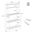 thumbnail image 6 of Large 5-Tier Bakers Rack with Electrical Outlets, 39 Inch Microwave Stand & Coffee Bar, Kitchen Storage Shelf for Home, Counter Space Organizer, 6 of 9