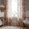 thumbnail image 5 of EcoNesxp Panneaux de Rideaux d'Automne en Lin Corail et Orange, 5 of 5
