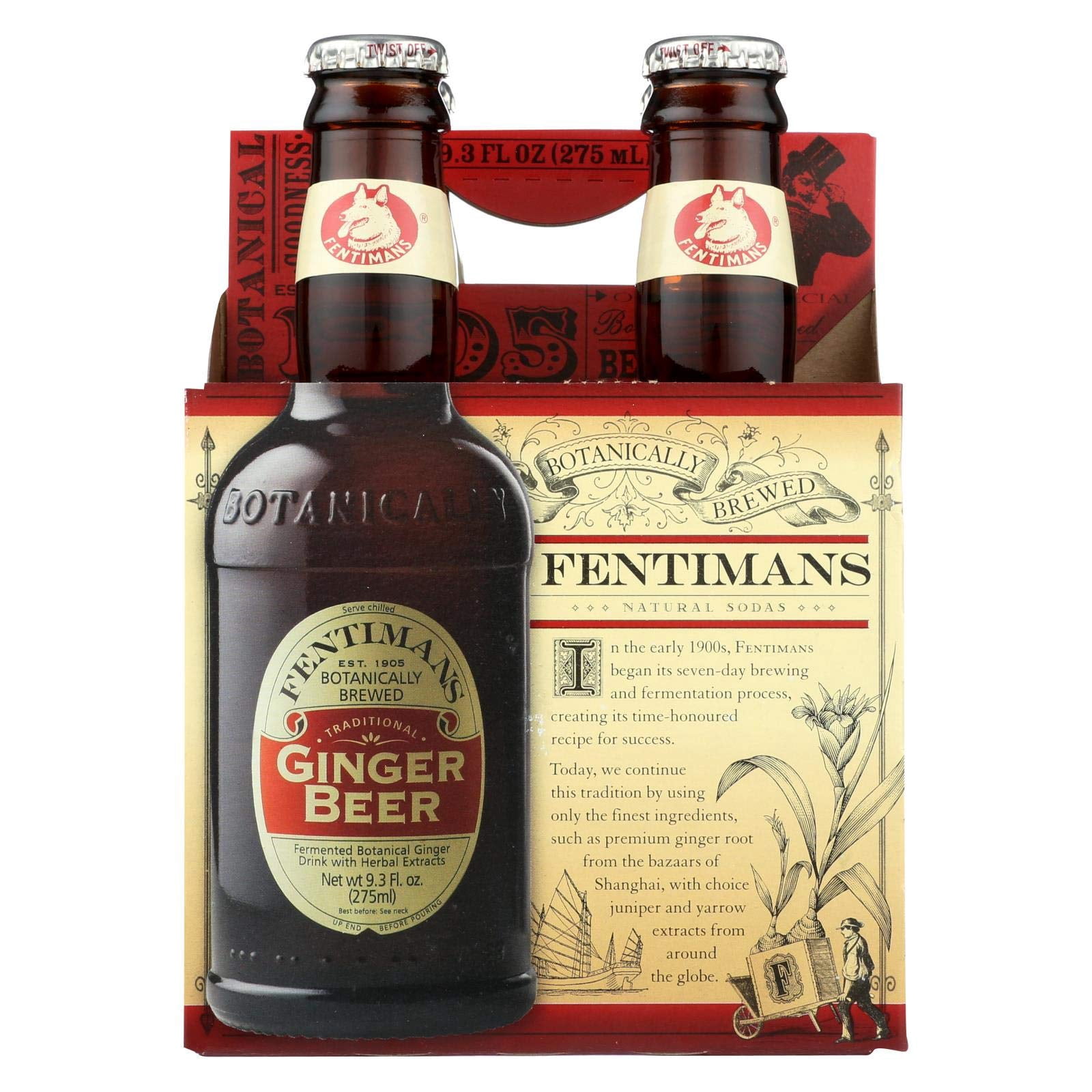 (Pack Of 6) Fentimans Ginger Beer 37.2 fl oz, (4 Bottles per Pack), 24 Bottles Total
