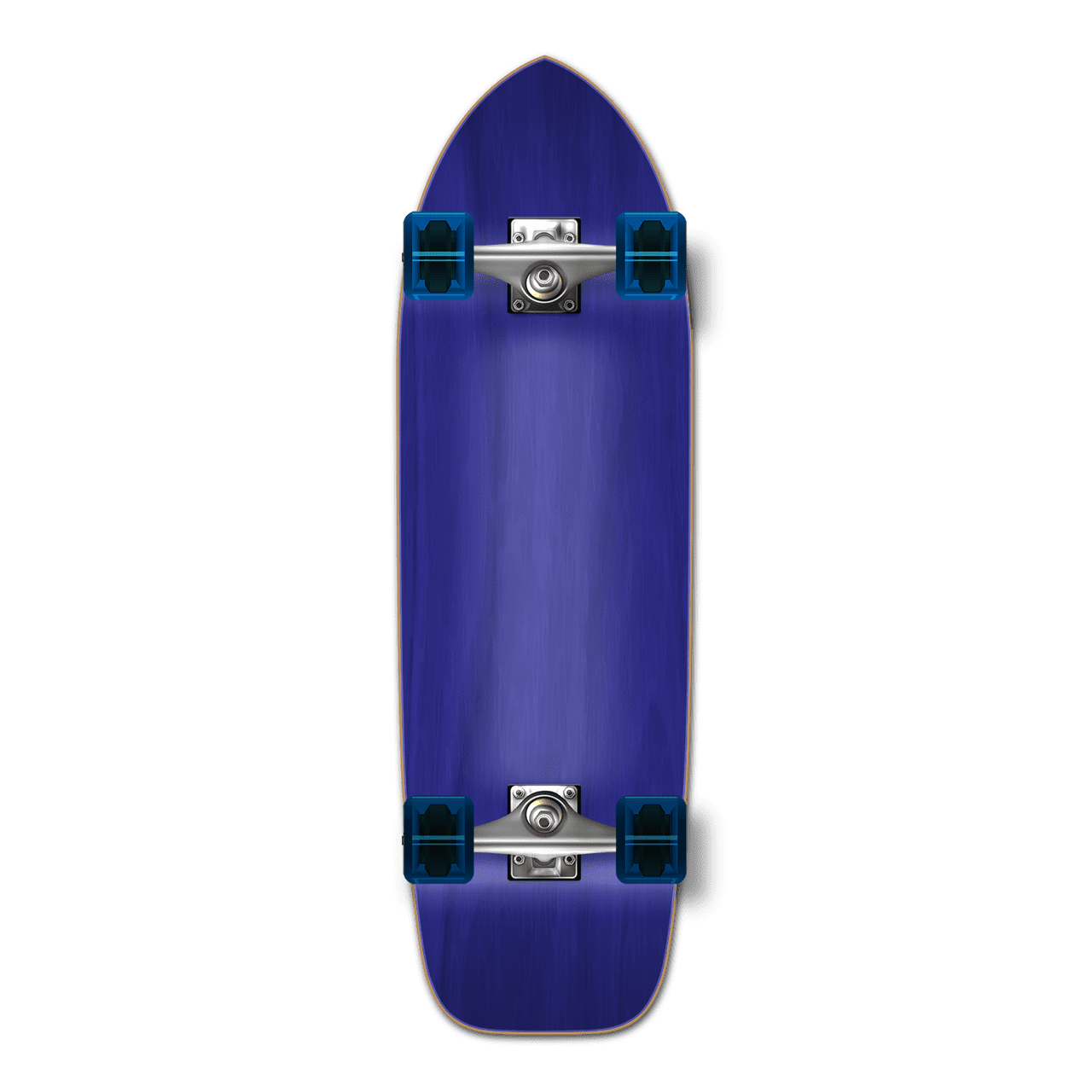 Yocaher Old School Blank Longboard Complete Stained Blue 