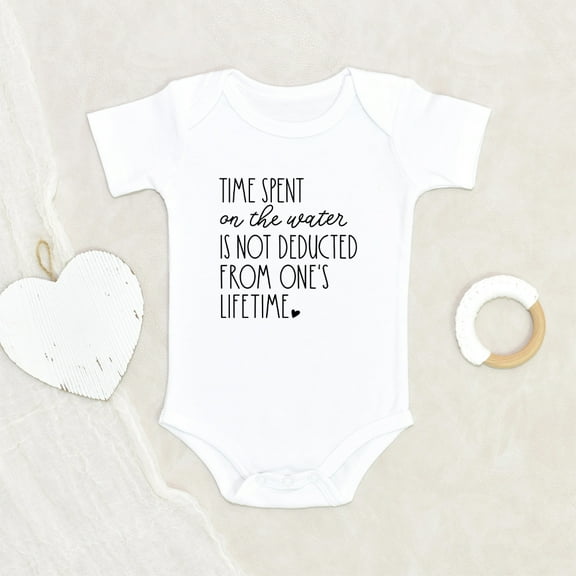 Newbabywishes - Times Spent By Water Baby Clothes for Boys and Girls - Lake Sayings Baby Clothing