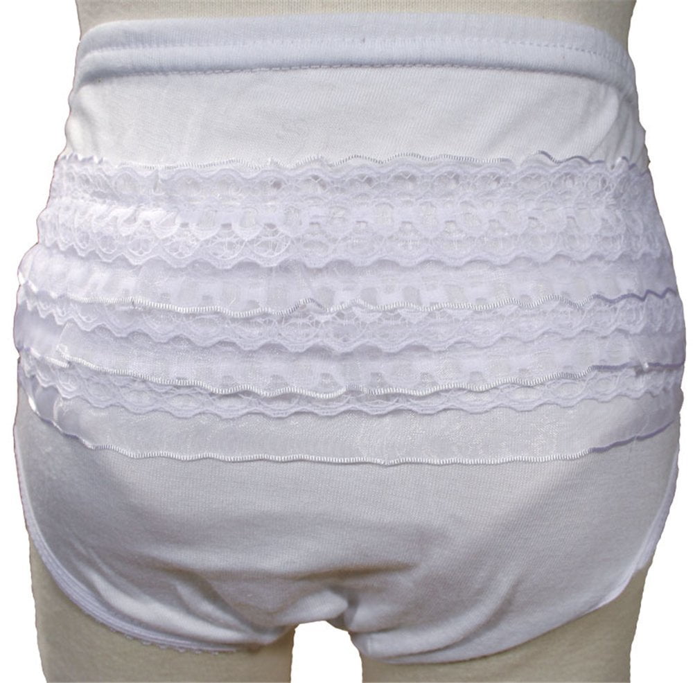 4 pc Baby Girl Ruffle Bloomers Cute Diaper cover Made In Thailand 95% Cotton 