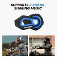 thumbnail image 3 of Motorcycle Bluetooth Headset FreedConn T-Max Pro 1000m 6 Riders Motorcycle Helmet Bluetooth Intercom with Music Sharing 570mAh (Waterproof/CVC Noise Reduction/Stereo Music), 3 of 8