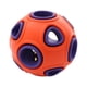 thumbnail image 1 of Juguete educativo creativo con sonido para perros, pelota con fugas para perros grandes y medianos (naranja y morado), 1 of 7