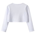 thumbnail image 5 of akafmk Cropped Cardigan for Girls Lightweight Bolero Shrug Crew Neck One-Button Knit Casual School Outerwear Fall Knit Sweater Cardigan, Size 3-4 Years, 5 of 7