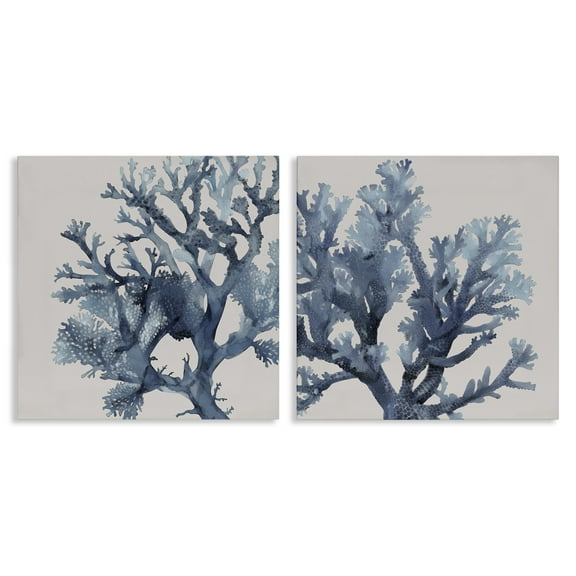 Stupell Industries Speckle Patterned Coral Abstract Painting Wrapped Canvas Canvas Art Print Wall Art, 17 x 17, Set of 2