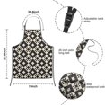 thumbnail image 3 of Black Beige Checkerboard Checkered Pattern Kids Aprons for Girls and Boys,Adjustable Neck Strap Toddler Aprons for Kids Cooking Baking, 3 of 6