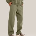 thumbnail image 4 of Styesk Men's Pants Men's Solid Color Casual Straight Leg Pants Full Length Pants, 4 of 6