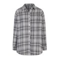 thumbnail image 5 of Lindreshi Shackets for Women 2023 Fall Fashion Woman Long Sleeve T-Shirt Open Front Loose Outerwear Plaide Blouse Coat Tops, 5 of 7