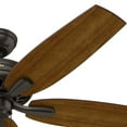 thumbnail image 5 of Hunter 52 inch Indoor Ceiling Fan No Light with Pull Chain - Bronze Ceiling Fan without Light, Standard Mount, 5 Blades, For Bedroom, Living Room, or Kitchen, Quiet - Newsome 53320, Premier Bronze, 5 of 14