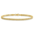 thumbnail image 3 of 14K Yellow Gold Rope Chain Necklace 3.0 mm Wide Diamond-Cut Double 8 inch 3, 3 of 6