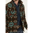 thumbnail image 3 of Powder River Outfitters Men's By Panhandle Wool Multicolor Zip Snap Jacket Dark Brown Medium, 3 of 4